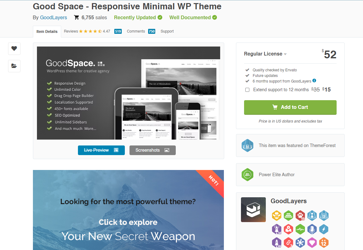 Good Space - Responsive Minimal WP Theme