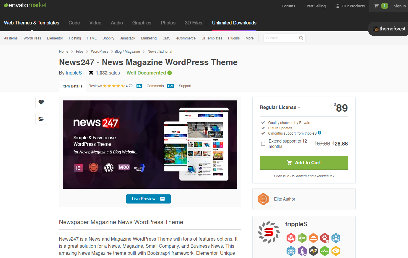 News247 - News Magazine WordPress Theme